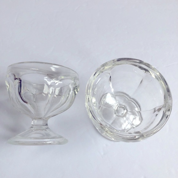 Vintage Small Ice Cream Glass Cups Dessert, Set of 2 Cups - Picture 3 of 14